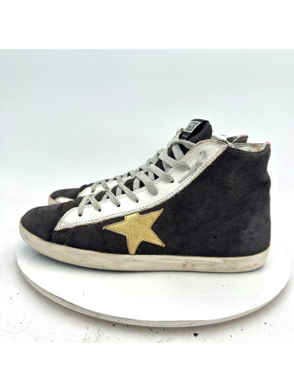 Golden Goose GGDB Francy Women Size EU 40 US 10 Black Suede Gold Star Shoes
